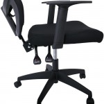 Πολυθρόνα Γραφείου Μαύρο Mesh Ύφασμα Μαύρο c532058
