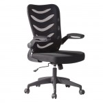 Πολυθρόνα Γραφείου Mesh Μαύρο Ύφασμα Μαύρο c532060