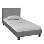 Dalton Κρεβάτι Μονό για Στρώμα 90x190cm Ύφασμα Γκρι c532079