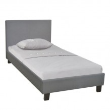 Dalton Κρεβάτι Μονό για Στρώμα 90x190cm Ύφασμα Γκρι c532079
