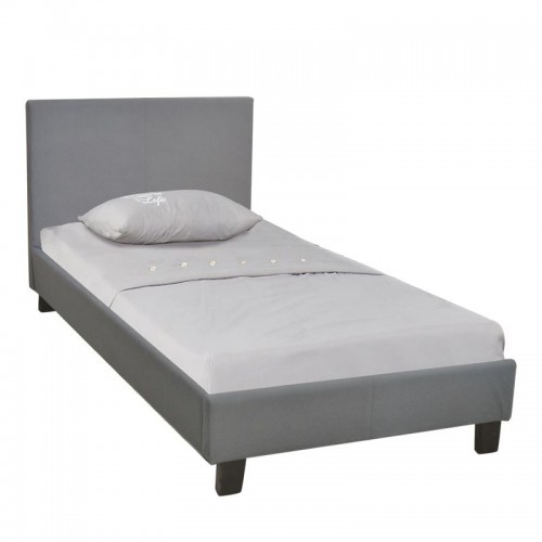 Dalton Κρεβάτι Μονό για Στρώμα 90x190cm Ύφασμα Γκρι c532079