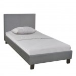 Dalton Κρεβάτι Μονό για Στρώμα 90x190cm Ύφασμα Γκρι c532079