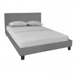 Dalton Κρεβάτι Διπλό για Στρώμα 140x190cm Ύφασμα Γκρι c532080