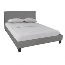 Dalton Κρεβάτι Διπλό για Στρώμα 160x200cm Ύφασμα Γκρι c532081