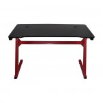GAMING Γραφείο 120x60cm τ Carbon Μέταλλο Βαφή Κόκκινο c532106