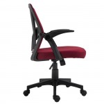 Πολυθρόνα Γραφείου Ανακλινόμενα Μπράτσα Mesh Μπορντώ c532188