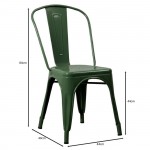 Intra Καρέκλα Στοιβαζόμενη Μέταλλο Βαφή Πράσινο c532211