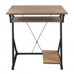 Repat Γραφείο Η Υ Μέταλλο Βαφή Μαύρο Melamine Απόχρωση Sonoma c532216