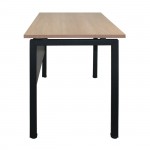 Repat Γραφείο Μέταλλο Βαφή Μαύρο Melamine Απόχρωση Sonoma c532221