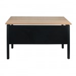 Repat Γραφείο Μέταλλο Βαφή Μαύρο Melamine Απόχρωση Sonoma c532221