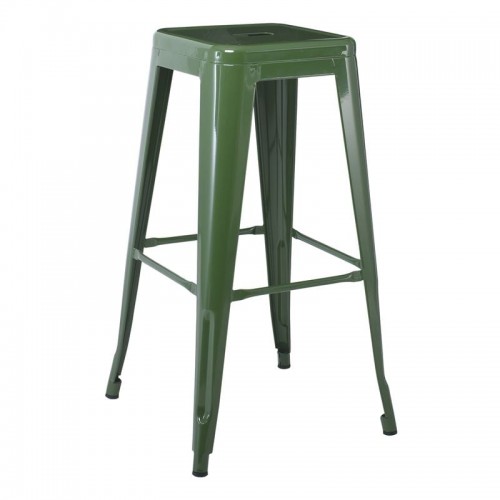 Intra Σκαμπό Bar Στοιβαζόμενο Μέταλλο Βαφή Πράσινο c532232