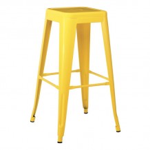 Intra Σκαμπό Bar Στοιβαζόμενο Μέταλλο Βαφή Κίτρινο c532233