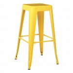 Intra Σκαμπό Bar Στοιβαζόμενο Μέταλλο Βαφή Κίτρινο c532233