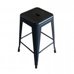 Σκαμπό Bar H 65cm Στοιβαζόμενο Μέταλλο Βαφή Μαύρο c532234