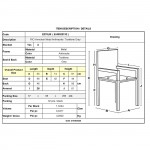 Reno Πολυθρόνα Στοιβαζόμενη Κήπου Μέταλλο Βαφή Ανθρακί Textilene Γκρι 4 20kg c532272