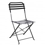 ZAPPIO Καρέκλα Κήπου Βεράντας Πτυσσόμενη Μέταλλο Βαφή Μαύρο set 2τεμ c532273