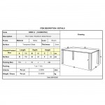 Reno Τραπέζι Κήπου Βεράντας Μέταλλο Βαφή Καφέ Γυαλί c532311