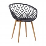 King Πολυθρόνα Pro Μέταλλο Βαφή Φυσικό PP UV Μαύρο c532428