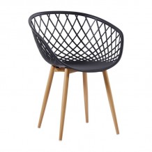 King Πολυθρόνα Pro Μέταλλο Βαφή Φυσικό PP UV Μαύρο c532428