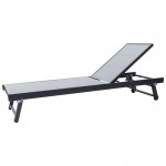 PISCINA Ξαπλώστρα Αλουμίνιο Βαφή Ανθρακί Textilene Γκρι c532448