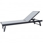 PISCINA Ξαπλώστρα Αλουμίνιο Βαφή Ανθρακί Textilene Γκρι c532448