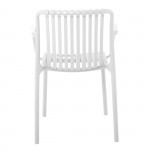 Moderna Πολυθρόνα Pro Στοιβαζόμενη PP UV Protection Απόχρωση Άσπρο c532455