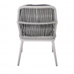 Vicolo Πολυθρόνα Τραπεζαρίας Κήπου ALU Rope Grey 6mm Μαξιλάρια Ανθρακί c532468