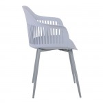 Luisa Πολυθρόνα Μέταλλο Βαφή Γκρι PP UV Γκρι εκτός συσκευασίας c532471