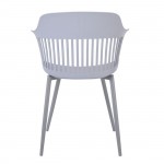 Luisa Πολυθρόνα Μέταλλο Βαφή Γκρι PP UV Γκρι εκτός συσκευασίας c532471