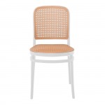 Fiore Καρέκλα PP Άσπρο PP Rattan Μπεζ Στοιβαζόμενη c532475