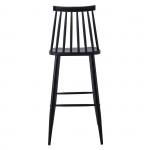 Vita Σκαμπό BAR με Πλάτη Μέταλλο Βαφή Μαύρο PP Μαύρο set 4τεμ c532558