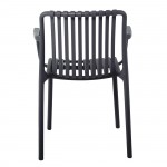 Moderna Πολυθρόνα Pro Στοιβαζόμενη PP UV Protection Απόχρωση Ανθρακί c532559