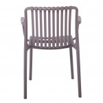 Moderna Πολυθρόνα Pro Στοιβαζόμενη PP UV Protection Απόχρωση Mocha c532560