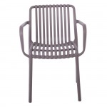 Moderna Πολυθρόνα Pro Στοιβαζόμενη PP UV Protection Απόχρωση Mocha c532560