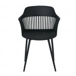 Luisa Πολυθρόνα Μέταλλο Βαφή Μαύρο PP UV Μαύρο εκτός συσκευασίας c532573