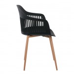 Luisa Πολυθρόνα Μέταλλο Βαφή Φυσικό PP UV Μαύρο εκτός συσκευασίας c532575