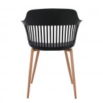 Luisa Πολυθρόνα Μέταλλο Βαφή Φυσικό PP UV Μαύρο εκτός συσκευασίας c532575