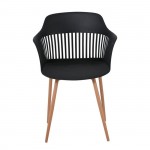 Luisa Πολυθρόνα Μέταλλο Βαφή Φυσικό PP UV Μαύρο εκτός συσκευασίας c532575