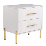 SCELTO Κομοδίνο με 2 Συρτάρια Άσπρο 58x43x58 cm c532597