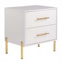 SCELTO Κομοδίνο με 2 Συρτάρια Άσπρο 58x43x58 cm c532597