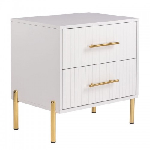 SCELTO Κομοδίνο με 2 Συρτάρια Άσπρο 58x43x58 cm c532597