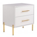 SCELTO Κομοδίνο με 2 Συρτάρια Άσπρο 58x43x58 cm c532597