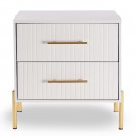 SCELTO Κομοδίνο με 2 Συρτάρια Άσπρο 58x43x58 cm c532597