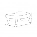 Alio Σκαμπό Υποπόδιο Teddy Ύφασμα άσπρο Πόδια Φυσικό K D c532681