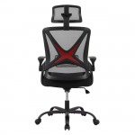 Πολυθρόνα Γραφείου Διευθυντή Ύφασμα Mesh Μαύρο Μεταλλική KD βάση c532806