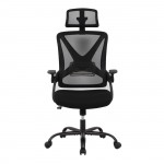 Πολυθρόνα Γραφείου Διευθυντή Ύφασμα Mesh Μαύρο Μεταλλική KD βάση c532806