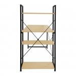 Γραφείο Η Υ με 4 Ράφια Μέταλλο Βαφή Μαύρο Melamine Beech c532822