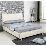 Ora Κρεβάτι Διπλό για Στρώμα 160x200cm Ύφασμα Εκρού c532839