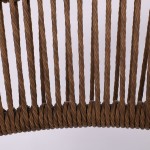 Manon Πολυθρόνα Βεράντας Κήπου ALU Ανθρακί Rope Wicker Φυσικό Στοιβαζόμενη c532912