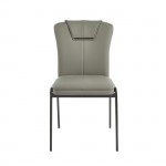 AND Καρέκλα Τραπεζαρίας- Κουζίνας Μέταλλο Βαφή Μαύρο Pu Πράσινο c532989